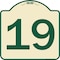 Signmission Sign with Number 19 Heavy-Gauge Aluminum Architectural Sign, 18" x 18", TG-1818-22903 A-DES-TG-1818-22903 - alternate 1